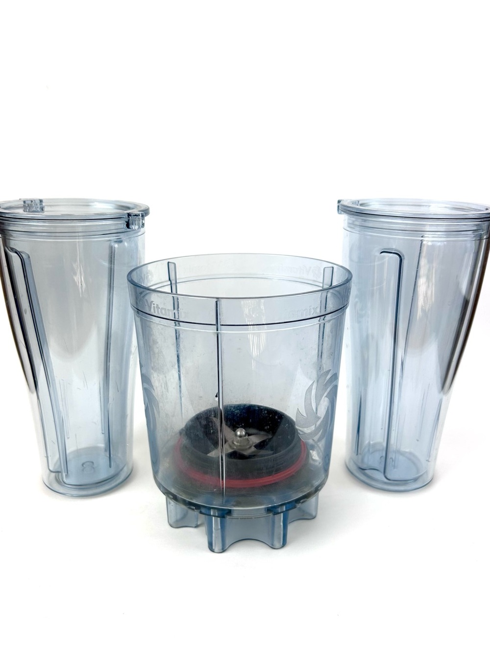 Replacement Vitamix OEM Personal Cup Adapter and 2 Smoothie Cups